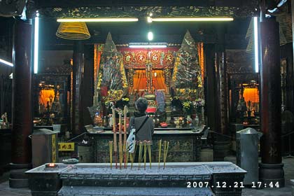 媽閣廟のメイン祭壇